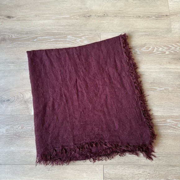 Large Wide Burgundy Purple Scarf - Picture 1 of 6